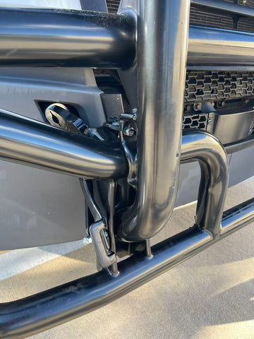 GA-DGCAS-3-S-CAS Black Deer Guard Bumper PVC with Bracket for Freightliner Cascadia 2018-2024