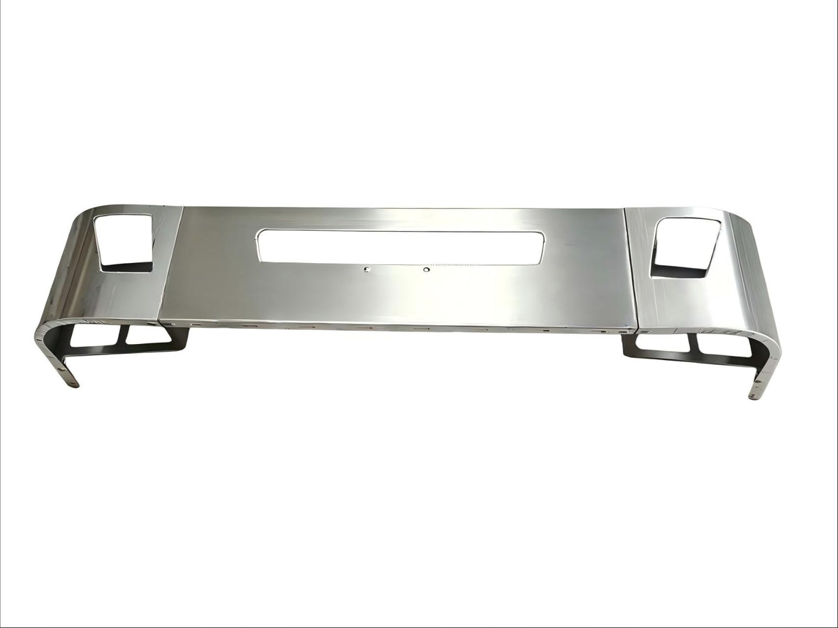 GA-V-112 Chrome Steel Bumper 16" With Fog light Hole& Bracket For Volvo VNL 2004-2017