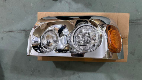 GA-FR-012D-Pair Chrome Cover Headlight Assy With Led Marker Pair For Freightliner Century 1996 1997 1998 1999 2000 2001 2002 2003 2004 2005 2006 2007 2008 2009 2010
