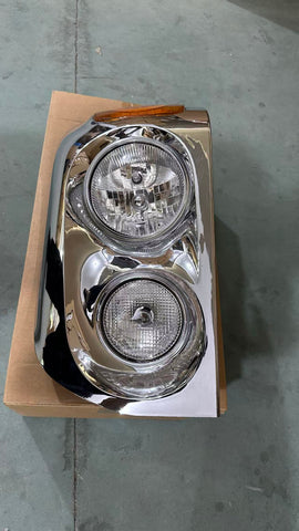 GA-FR-012D-Pair Chrome Cover Headlight Assy With Led Marker Pair For Freightliner Century 1996 1997 1998 1999 2000 2001 2002 2003 2004 2005 2006 2007 2008 2009 2010