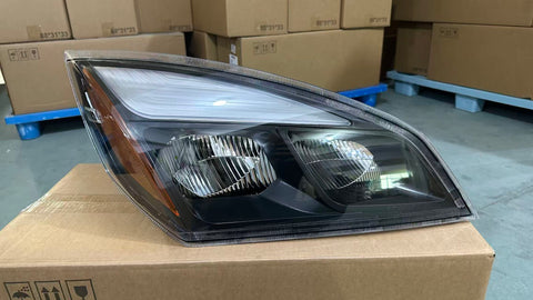 GA-FR-097-J-R Black LED Headlamp Right Passenger Side For Freightliner Cascadia 2018 2019 2020 2021 2022 2023 2024