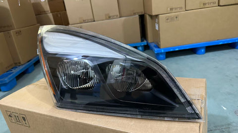 GA-FR-097-J-R Black LED Headlamp Right Passenger Side For Freightliner Cascadia 2018 2019 2020 2021 2022 2023 2024