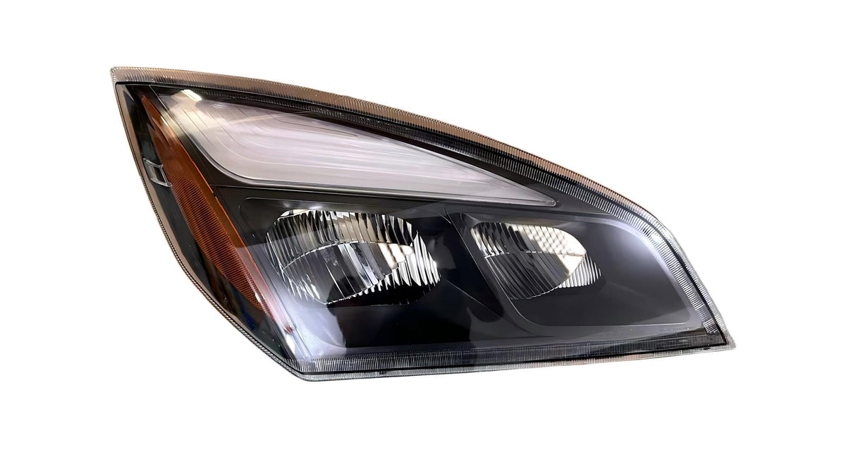 GA-FR-097-J-R Black LED Headlamp Right Passenger Side For Freightliner Cascadia 2018 2019 2020 2021 2022 2023 2024