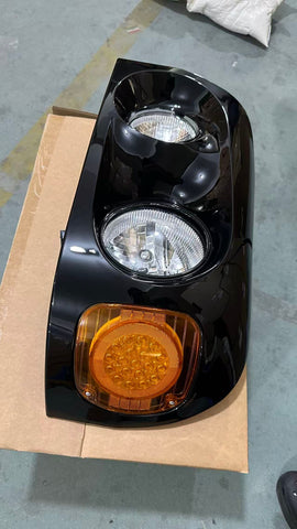 GA-FR-012C-Pair Black Cover Headlight Assy With Led Marker Pair For Freightliner Century1996 1997 1998 1999 2000 2001 2002 2003 2004 2005 2006 2007 2008 2009 2010