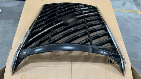 GA-V-116B Complete Platnum Black Grille Complete W/Logo W/ Chrome Trim Moulding For Volvo VNL 2025+