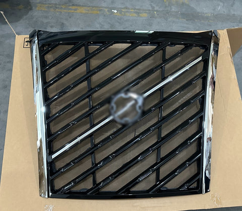 GA-V-116B Complete Platnum Black Grille Complete W/Logo W/ Chrome Trim Moulding For Volvo VNL 2025+