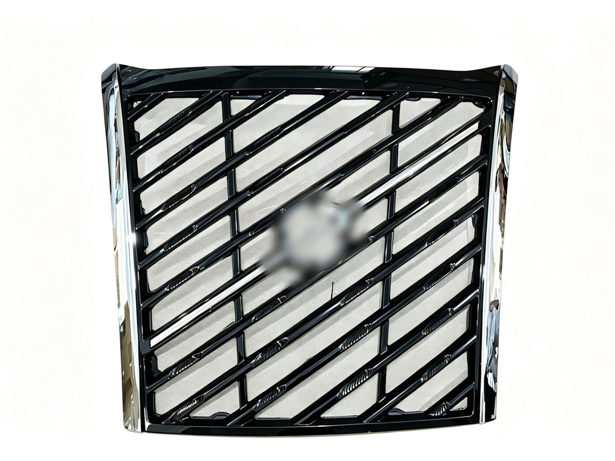 GA-V-116B Complete Platnum Black Grille Complete W/Logo W/ Chrome Trim Moulding For Volvo VNL 2025+