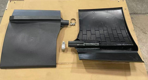 GA-FR-166-1-Pair Gray Truck Quarter Fender W/ Clamp LH&RH For Freightliner Cascadia 2018-2024