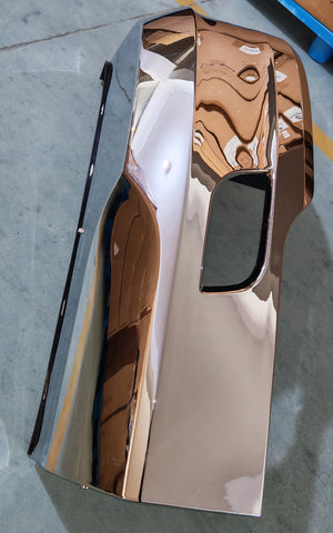 GA-KW-017B-R Chrome Plastic Bumper W/O Fog Lamp Hole RH Passenger Side for Kenworth T680 2012 2013 2014 2015 2016 2017 2018 2019 2020 2021
