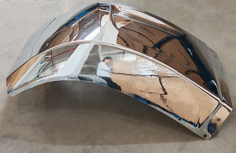 GA-PE-047-2C-R Steel Corner Bumper without Fog Lamp Hole Right Side For Peterbilt 579 2023 2024 2025 2026