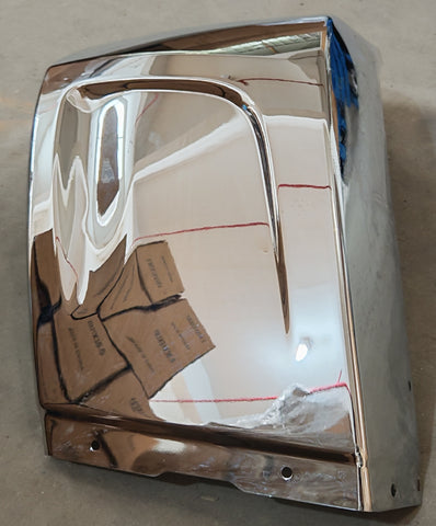 GA-PE-047-2C-L Steel Corner Bumper without Fog Lamp Hole Left Side For Peterbilt 579 2023 2024 2025 2026