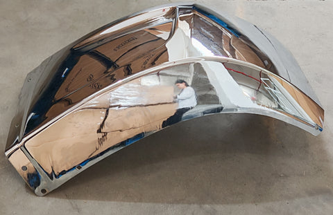 GA-PE-047-2C-L Steel Corner Bumper without Fog Lamp Hole Left Side For Peterbilt 579 2023 2024 2025 2026