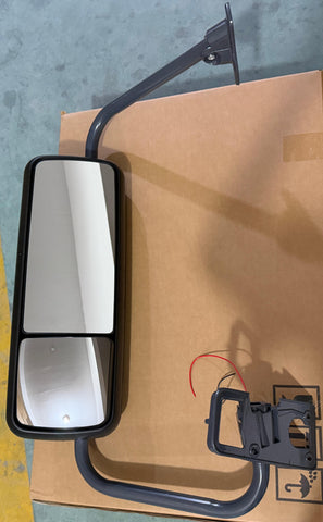 GA-FR-040C-L DOOR MIRROR BLACK WITH BRACKET LH For 2004 2005 2006 2007 2008 2009 2010 2011 2012 2013 2014 2015 2016 2017 2018 Freightliner Century/Columbia
