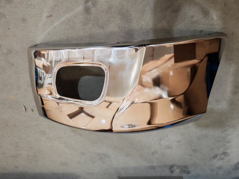 GA-PE-048-2A-L Steel Corner Bumper with Fog Lamp Hole Left Side For Peterbilt 579 2013 2014 2015 2016 2017 2018 2019 2020 2021 2022