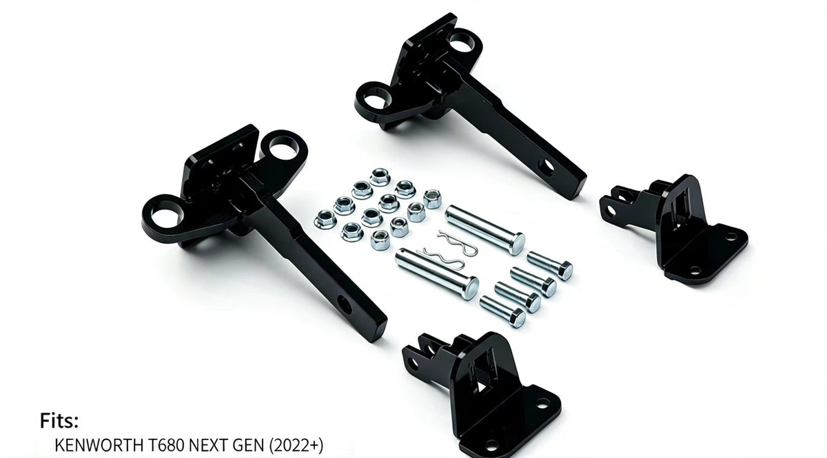 GA-BKKW-2B Black Deer Guard Bracket For Kenworth T680 Next Gen 2022 2023 2024 2025 2026