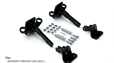 GA-BKKW-2B Black Deer Guard Bracket For Kenworth T680 Next Gen 2022 2023 2024 2025 2026