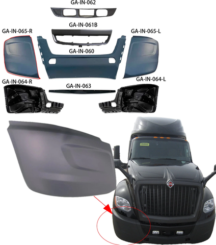 GA-LT6251801-002R Bumper Cover Fascia Front Passenger Right Side For International LT625 2018 2019 2020 2021 2022 2023 2024 2025 2026 GA-IN-065R-YJ