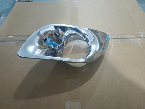 GA-KW-038B-L Chrome Fog Light Bezels Driver Side For Kenworth T680 2013 2014 2015 2016 2017 2018 2019 2020 2021
