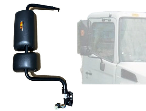 GA-A-402D-R Door Mirror Assembly Black W/Lamp Right Passenger Side For Hino 238 258 268 338 2008-2021