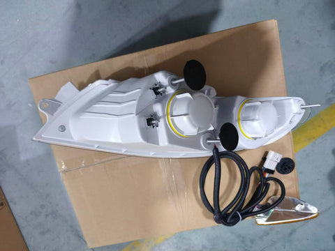 GA-IN-007-A-R Halogen Headlight Assy With LED Decorativer Light Bar With Turn Signal Light Rh, For International 4300/4400 2001 2002 2003 2004 2005 2006 2007 2008 2009 2010 2011 2012