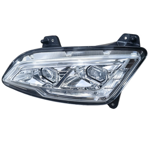 GA-PE-035C-L Left Side LED Headlight Silver Assembly For Peterbilt 579 2023+