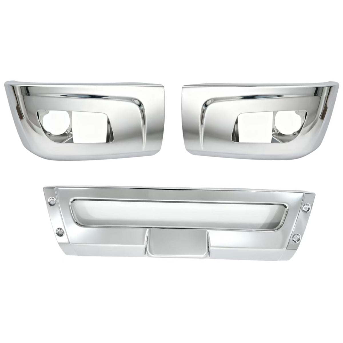 GA-KW-073D Front Bumper Steel Chrome Assy With Foglamp Hole for Kenworth T480 2021 2022 2023 2024 2025 2026
