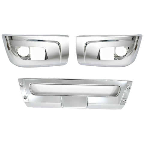 GA-KW-073D Front Bumper Steel Chrome Assy With Foglamp Hole for Kenworth T480 2021 2022 2023 2024 2025 2026