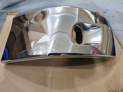 GA-PE-008D-L Chrome Corner Bumper With Fog Light Hole Left Side For Peterbilt 579 2013-2022
