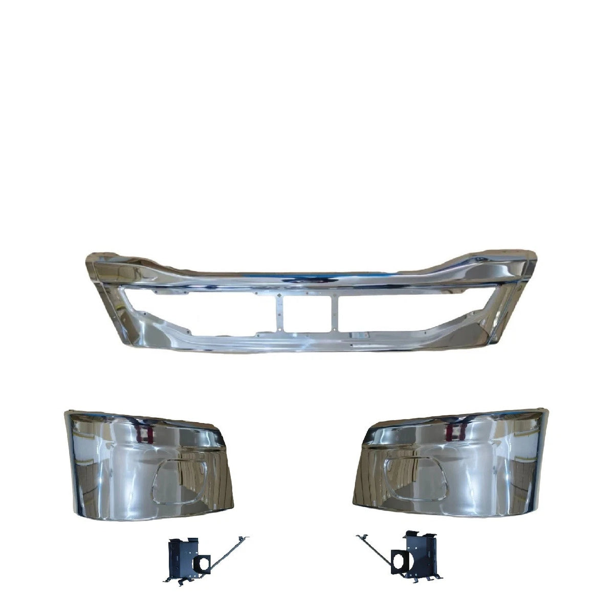 GA-KW-079C Steel Bumper Assy W/O Foglamp Hole W/Bracket For Kenworth T680 Next GEN 2022+