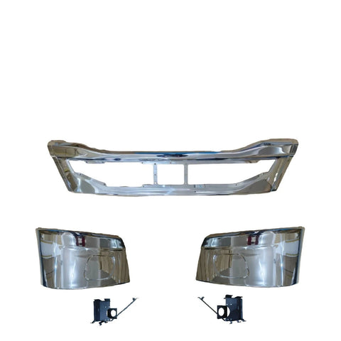 GA-KW-079C Steel Bumper Assy W/O Foglamp Hole W/Bracket For Kenworth T680 Next GEN 2022+