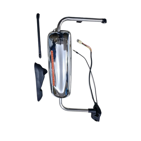 GA-IN-024-R*Chrome Door Mirror W/Arm RH For International Prostar