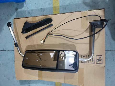GA-IN-024-L*Chrome Door Mirror W/Arm LH For International Prostar