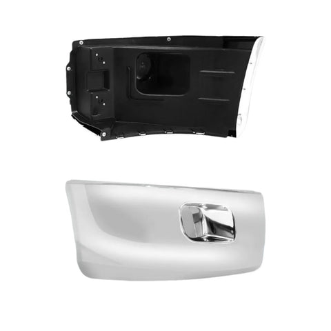 GA-PE-008B-R Chrome Bumper Corners without Fog Light Hole Right For Peterbilt 579 2013 2014 2015 2016 2017 2018 2019 2020 2021 2022