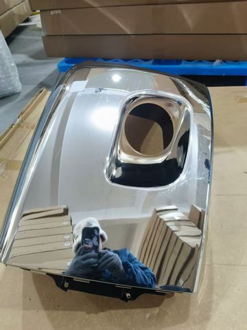 GA-PE-008D-R Chrome Corner Bumper With Fog Light Hole Right Side For Peterbilt 579 2013-2022