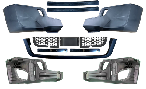 GA-FR-101B-1 Front Bumper W/Radar Cover Air Intake W/O Foglamp Hole  For Cascadia 2018-2024