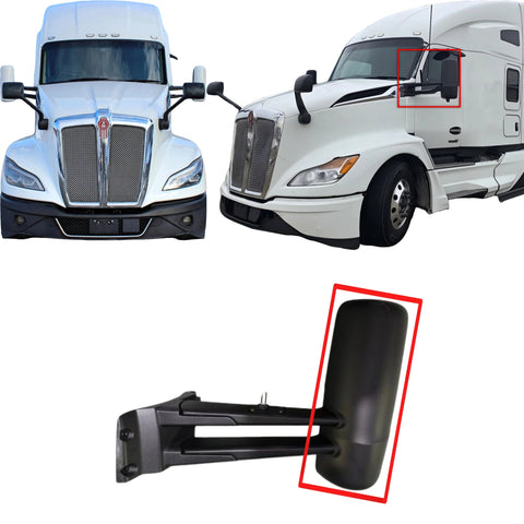 GA-KW-023-1B-L=GA-KW-055-1B-L Door Mirror Cover Black LH R22-6298-100 For Kenworth T680/880 2005 2006 2007 2008 2009 2010 2011 2012 2013 2014 2015 2016 2017 2018 2019 2020 2022 2023 2024 2025 2026