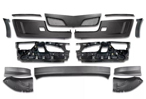 GA-PE-041A-COMPELETE Complete Front Bumper Outer Paint w/o Fog Lamp Hole (14 Pcs)Peterbilt 579 2023 2024 2025