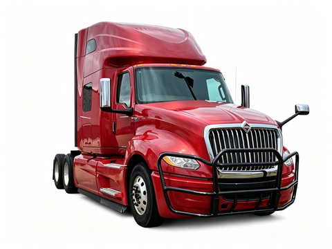 GA-DGIT-1-IT24B Black Deer Guard Bumper with Bracket for International LT625 2018+