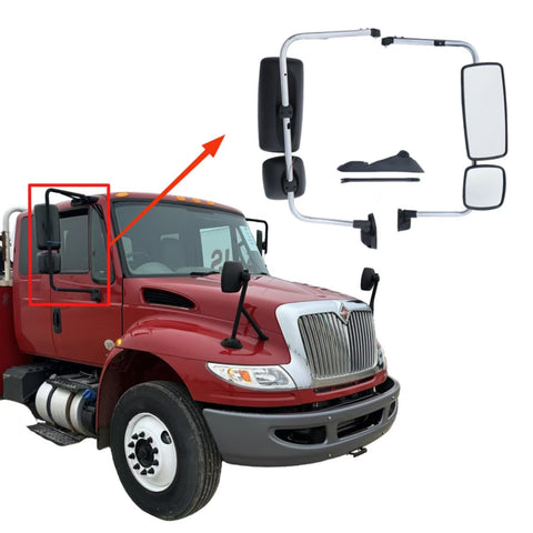 GA-IN-024D-R Black Door Mirror RH For International 4300 4200 2002 2003 2004 2005 2006 2007 2008 2009 2010 2011 2012 2013 2014 2015 2016 2017 2018