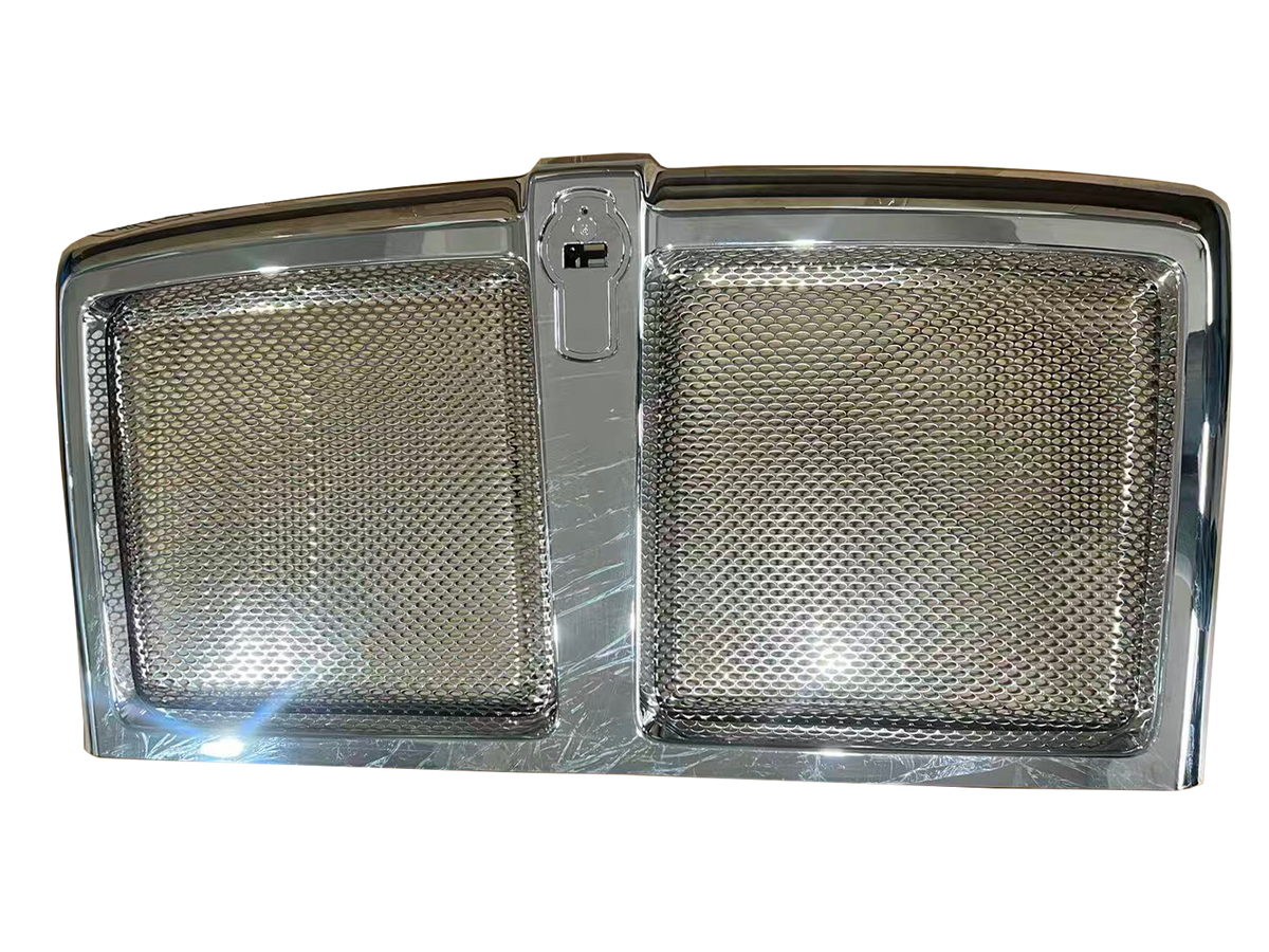 GA-KW-070 Front Grille With Bug Screen Chrome Mesh For Kenworth T180 T280 T380 T480 2021 2022 2023 2024 2025