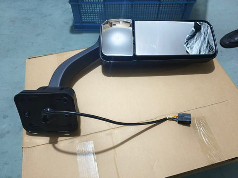 GA-FR-060A L Door Mirror Black W/Heated Left Driver Side For Freightliner Cascadia 2008 2009 2010 2011 2012 2013 2014 2015 2016 2017