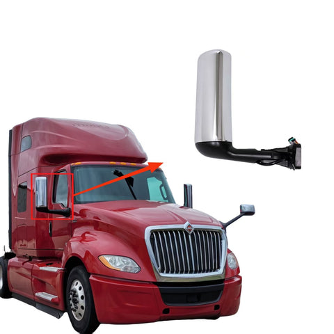 GA-IN-068A-R Chrome Door Mirror Right Side for International Harvester LT LT625 2018 2019 2020 2021 2022 2023 2024