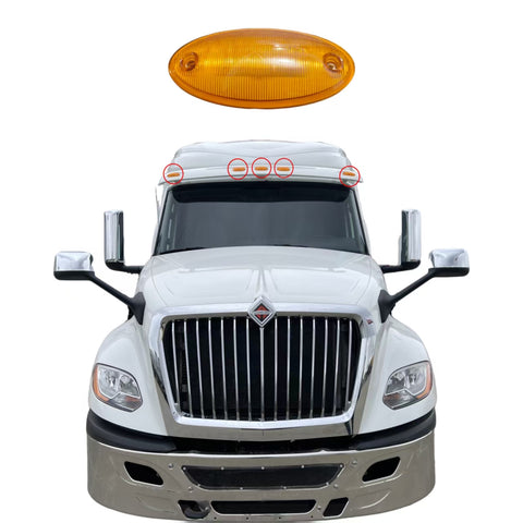 GA-IN-040 LED Cab Roof Front Marker/Clearance Light Amber Fit: International Truck