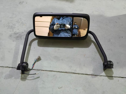 GA-MK-044A-R Chrome Door Mirror Assemblies W/ Arms Right Passenger Side for Mack Anthem 2017 2018 2019 2020 2021 2022 2023 2024