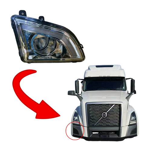 GA-V-097C-R Fog Lamp LED Right Side white For Volvo VNL Trucks  2018 2019 2020 2021 2022 2023 2024