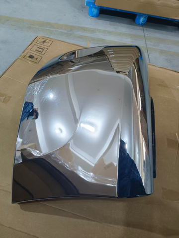 GA-PE-008D-R Chrome Corner Bumper With Fog Light Hole Right Side For Peterbilt 579 2013-2022