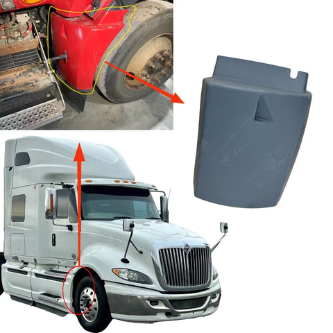 GA-IN-037-R Splash Guard Mud Flap Outer, Fender Right Side For International Prostar
