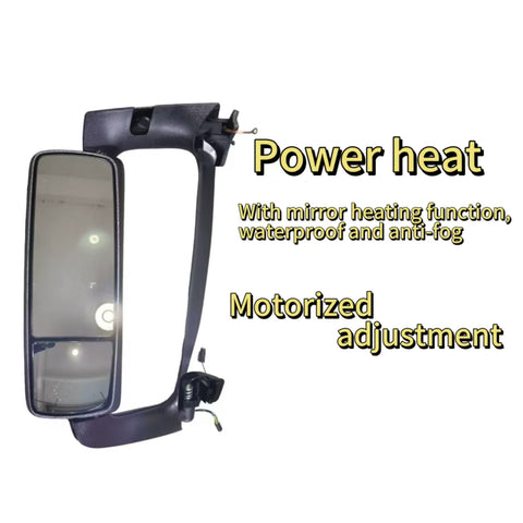 GA-V-129A Complete-L Door Mirror Complete With Bracket Chrome Cover Left Side For Volvo VNL 2018-2024