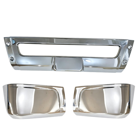 GA-KW-073D-W/O Front Bumper Steel Chrome Assy W/O Foglamp Hole for Kenworth T480 2022 2023 2024 2025 2026