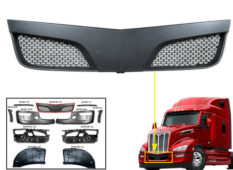 GA-PE-041-1A Center Bumper Black For Peterbilt 579 2023 2024 2025